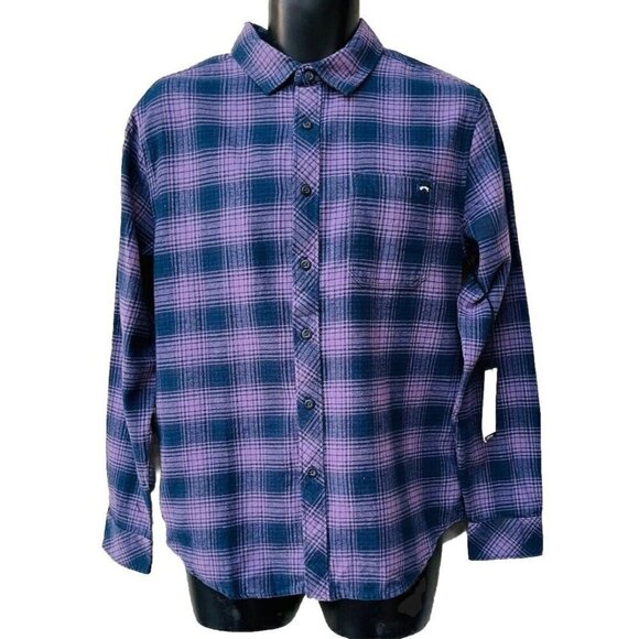 Billabong Men’s Plaid Coastline Flannel Button Down ABYWT00116 Size S - Picture 9 of 10
